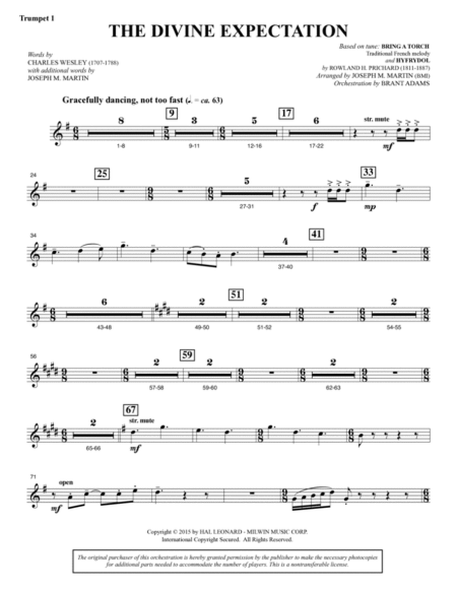 Let There Be Christmas Orchestration - Bb Trumpet 1