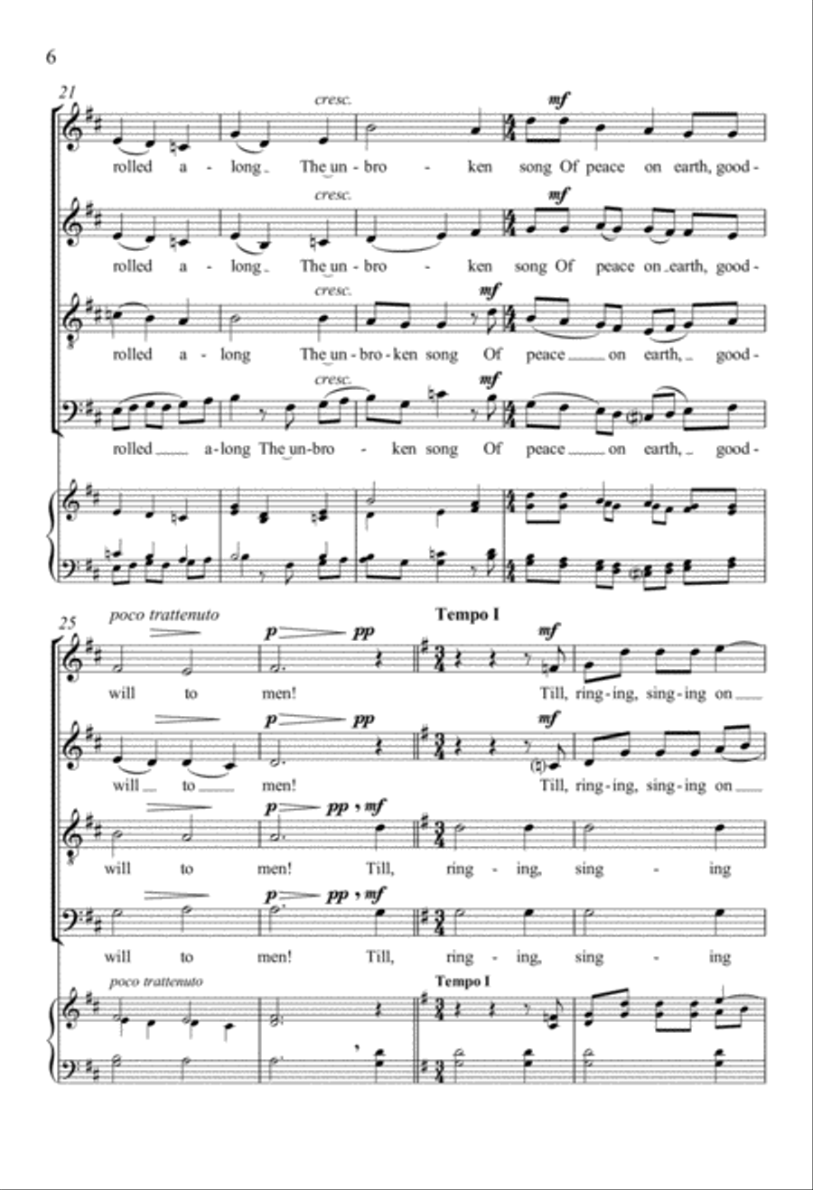 A Soldier's Carol 4-Part scores gallery preview page 6