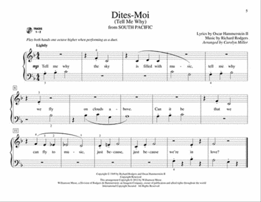 Teaching Little Fingers to Play Broadway Songs Piano Method scores gallery preview page 4