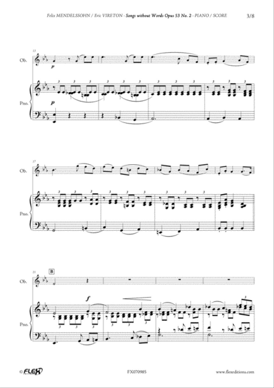 Songs without Words Opus 53 No. 2 Piano scores gallery preview page 3