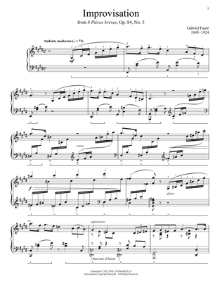 Improvisation In C-Sharp Minor, Op. 84, No. 5