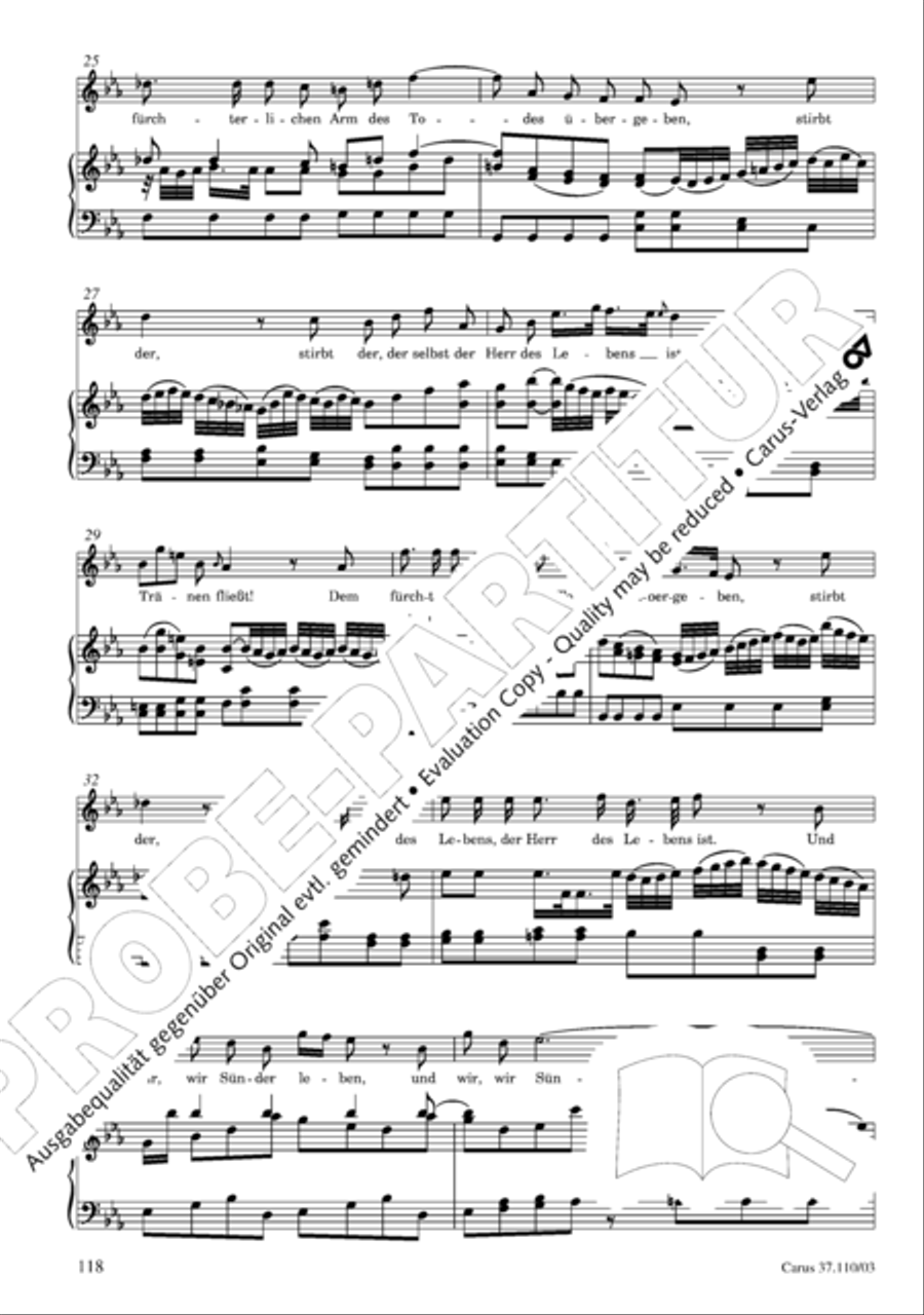 Markuspassion. Werkausgabe Reihe 1, Bd. 7 (Homilius) 4-Part scores gallery preview page 125