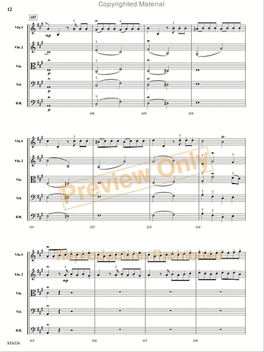 Allegro Moderato String Orchestra scores gallery preview page 13