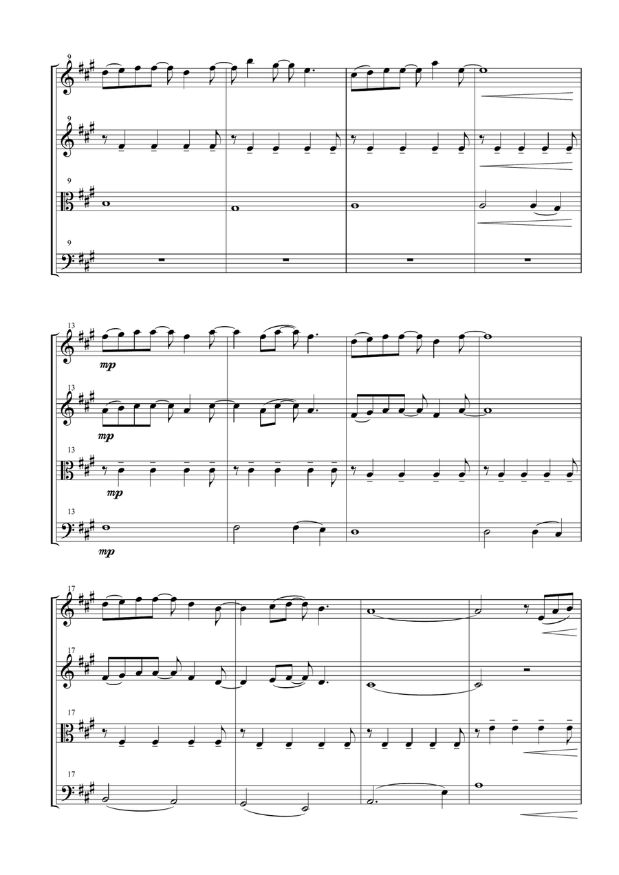 Forrest Gump - Main Title (Feather Theme) from the Paramount Motion Picture FORREST GUMP String Quartet scores gallery preview page 3