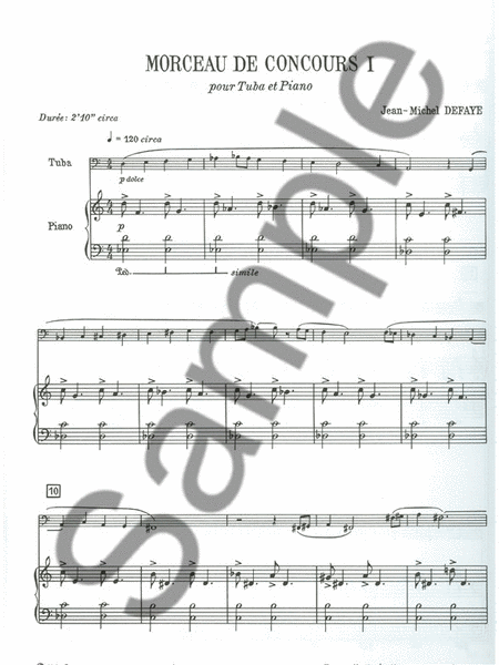 Morceau De Concours 1 (tuba & Piano)