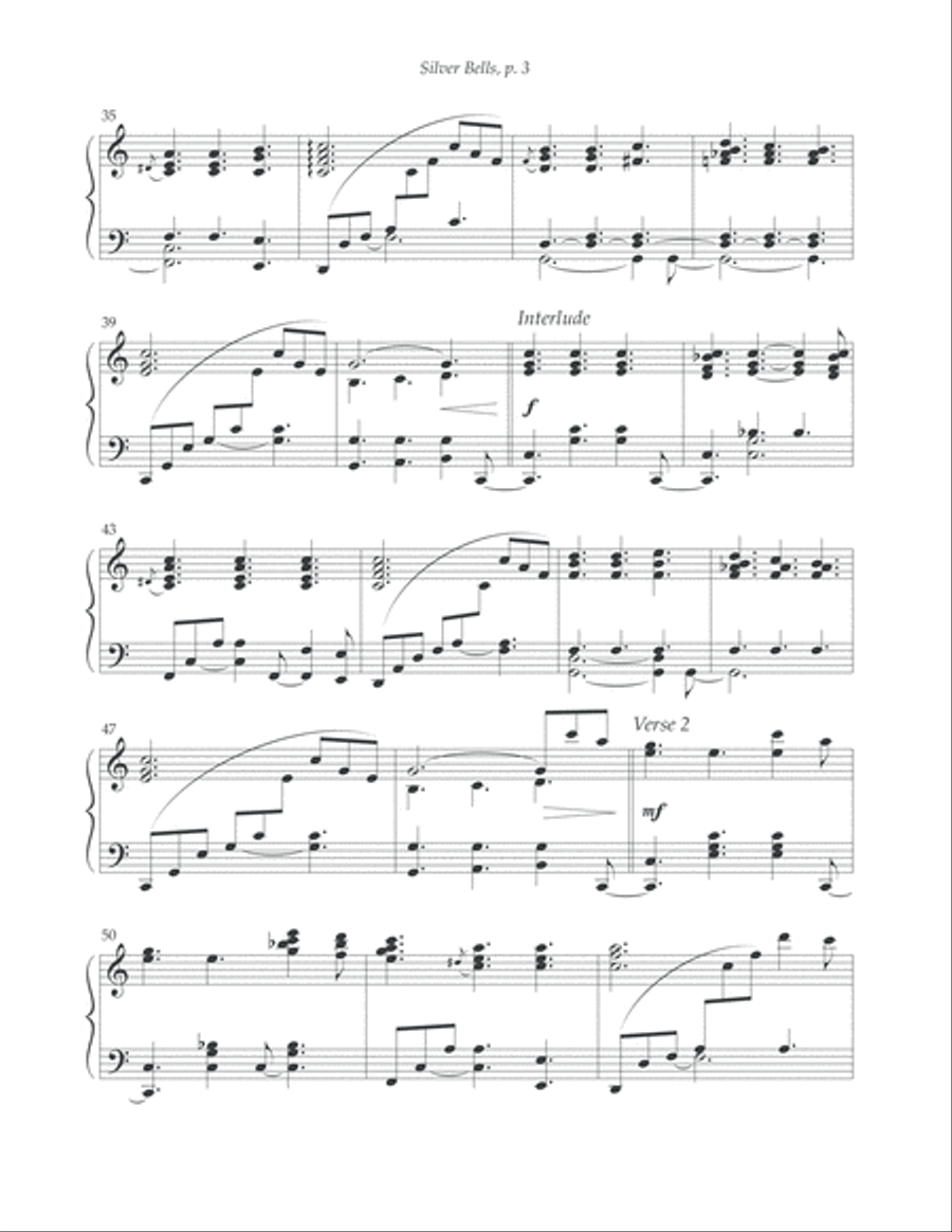 Silver Bells Piano Solo scores gallery preview page 4