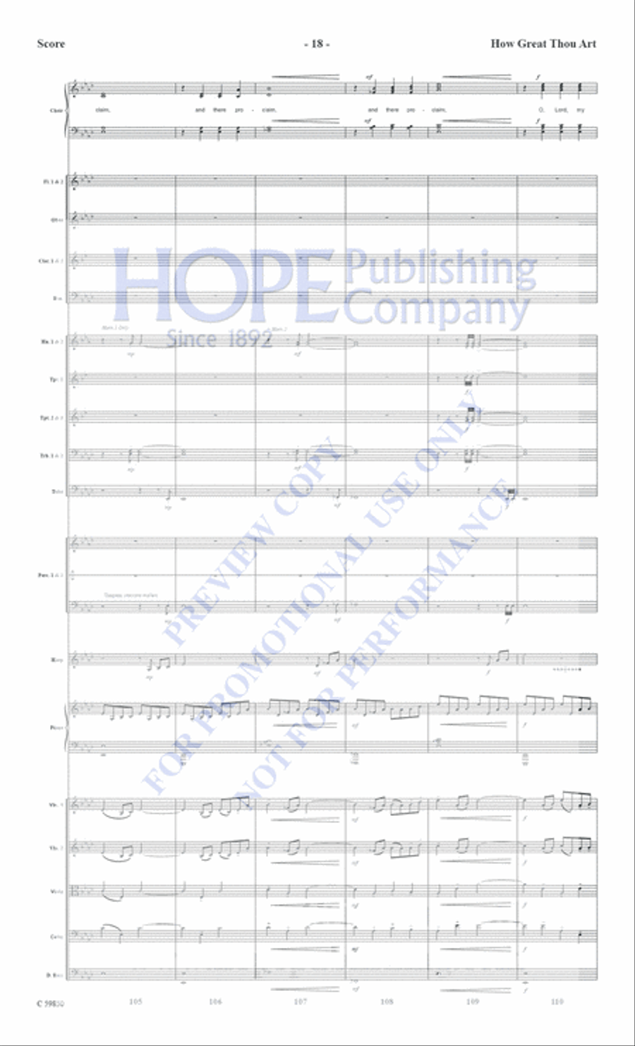 How Great Thou Art Choir scores gallery preview page 19