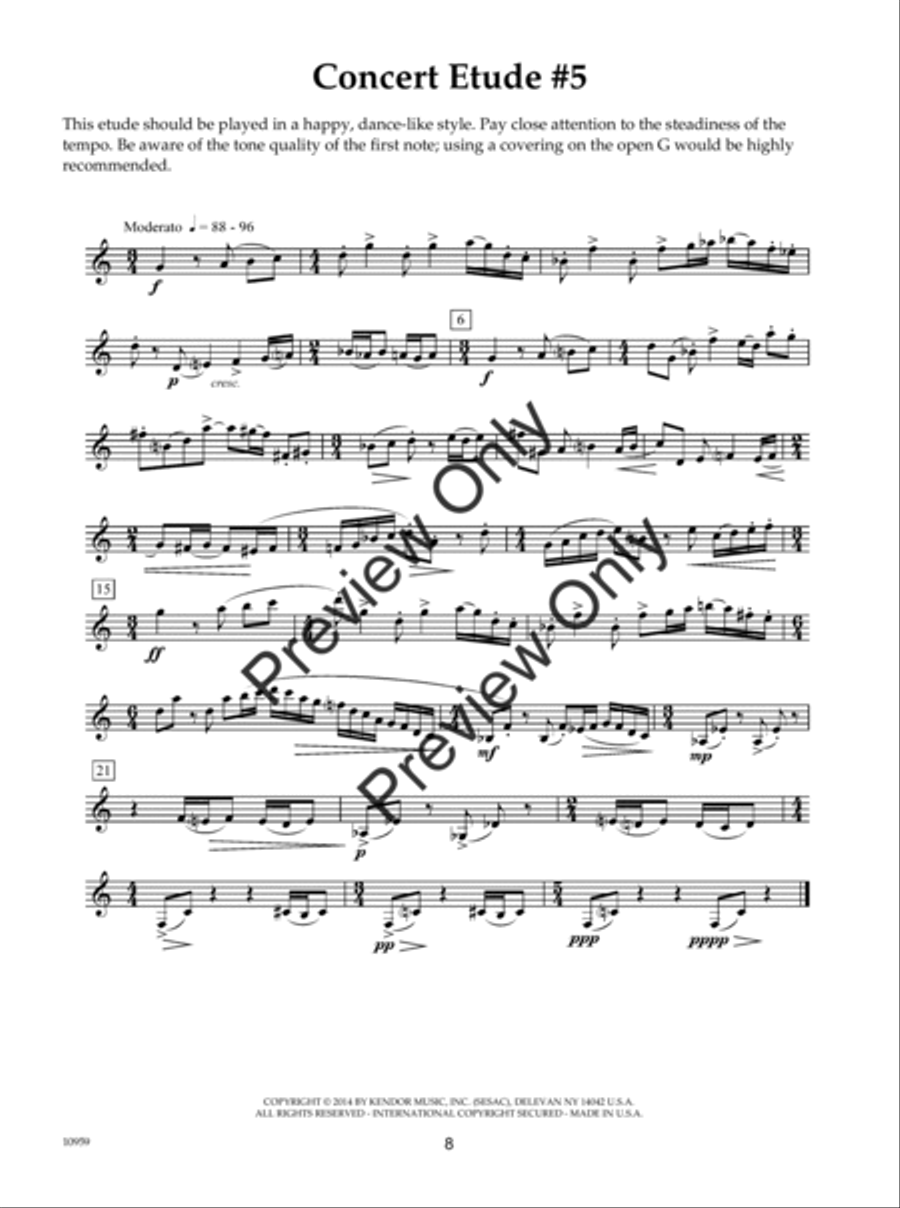 Concert Etudes B-Flat Clarinet scores gallery preview page 9