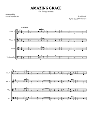 Amazing Grace (for String Quartet)