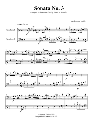 Loeillet: Sonata No. 3 for Trombone Duo