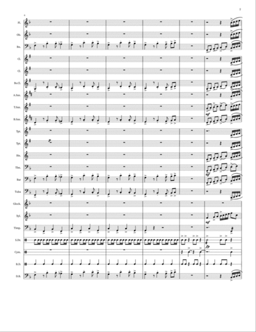 End Credits Gallop End Credits Gallop Concert Band scores gallery preview page 2