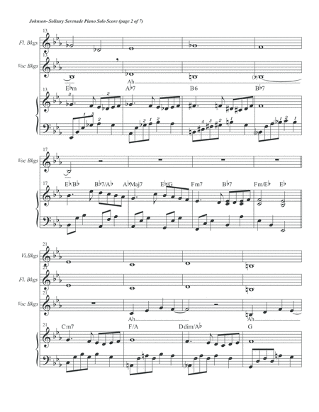 Solitary Serenade Piano Solo Score Piano Solo - Digital Sheet Music