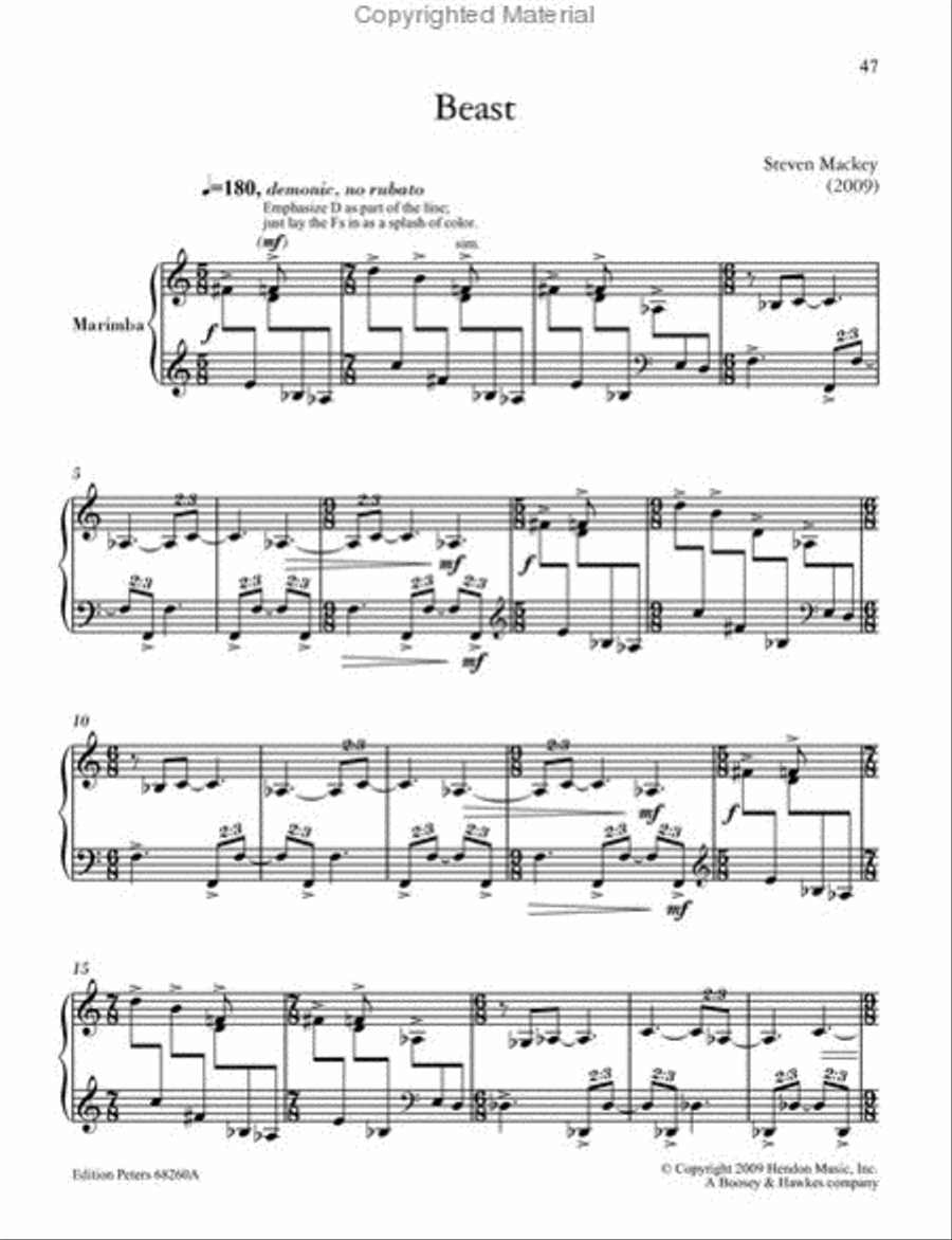 Intermediate Masterworks for Marimba Marimba scores gallery preview page 8