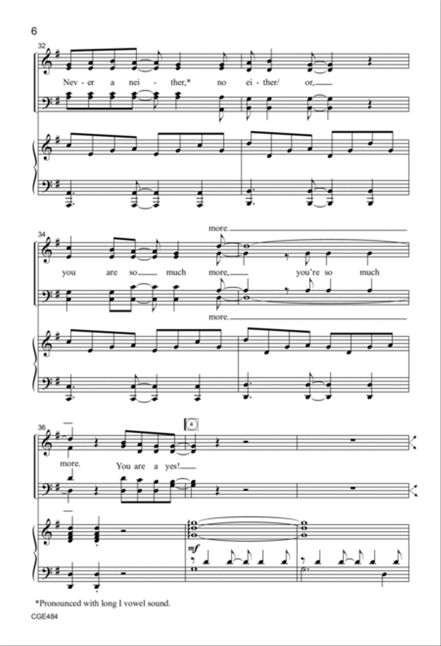 You Are a Yes! 4-Part scores gallery preview page 6
