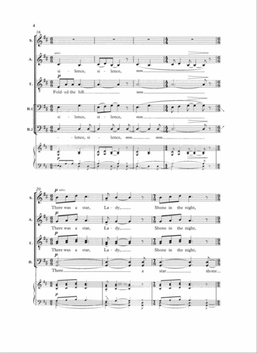 The Shepherd's Carol 4-Part scores gallery preview page 5