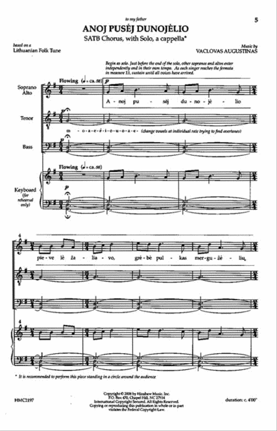 Anoj Pusej Dunojelio 4-Part scores gallery preview page 2