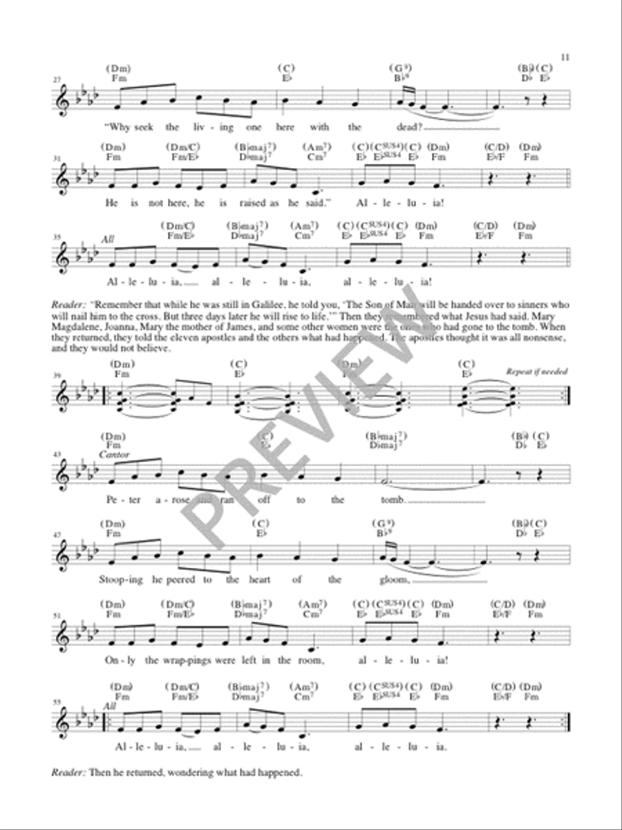 Easter Gospels - F minor edition Flute scores gallery preview page 10
