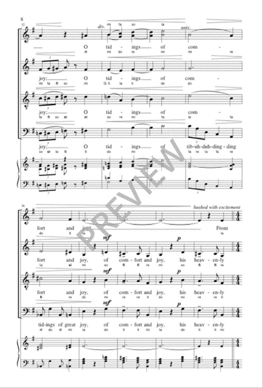 God Rest Ye Merry, Gentlemen 4-Part scores gallery preview page 8