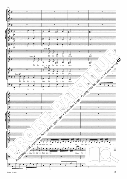Four choral movements for Christmas. Also insert movements for the Magnificat. First edition (Johann Schelle: Vier weihnachtliche Chorsatze in C. Auch zur Einlage in das Magnificat. Erstausgabe)