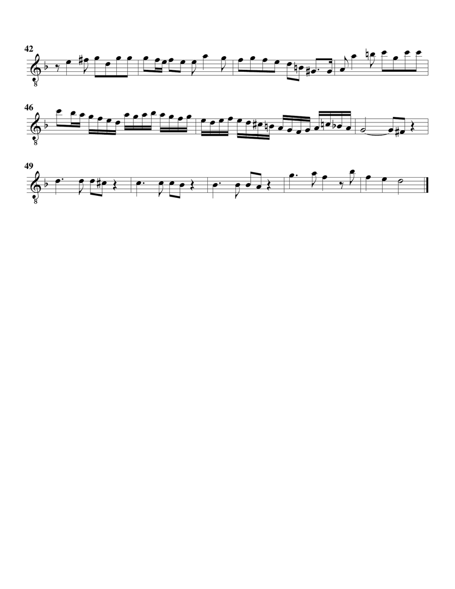 Gute Nacht from Motet: Jesu, meine Freude, BWV 227 (arrangement for 4 recorders in d minor) Alto Recorder scores gallery preview page 6