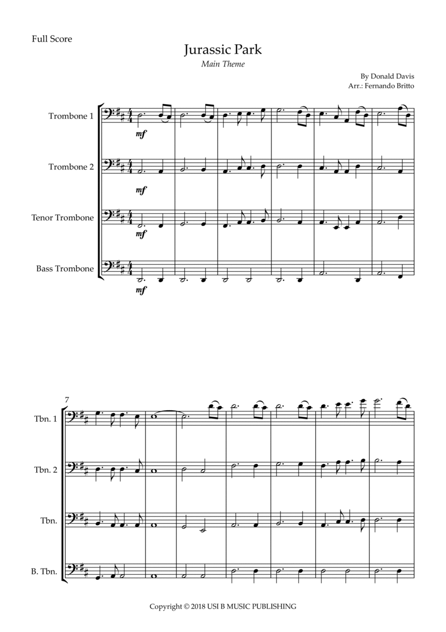 Jurassic Park Iii Jurassic Park Iii Brass Ensemble scores gallery preview page 1