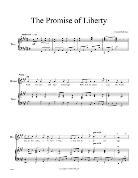 The Promise of Liberty (SATB) image number null