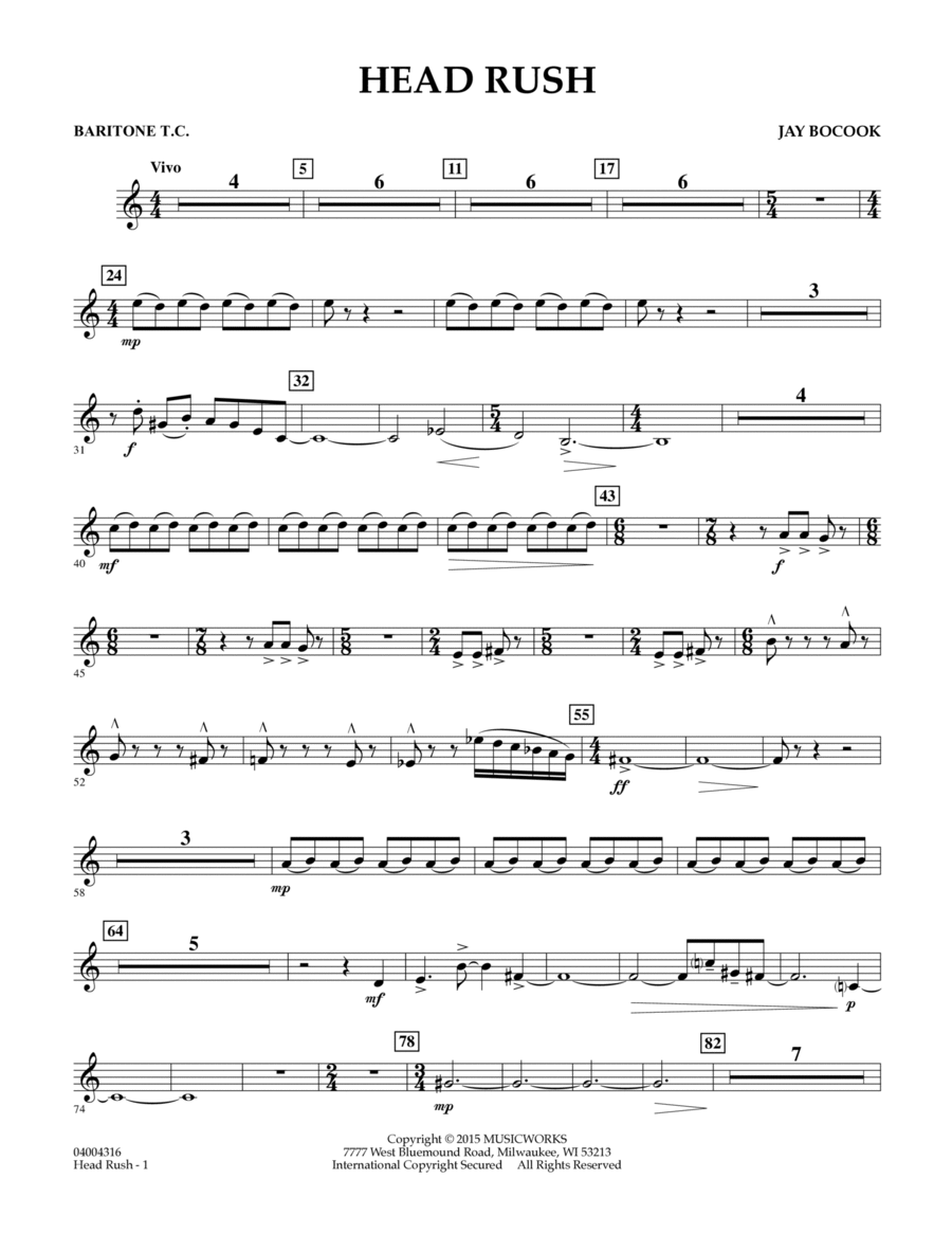 Head Rush - Baritone T.C. Baritone Horn TC scores gallery preview page 1