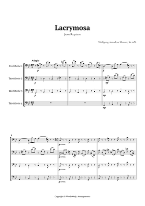 Lacrymosa by Mozart for Trombone Quartet