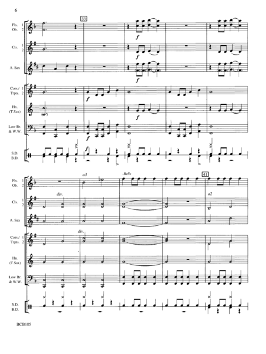 Fanfare And Procession Concert Band scores gallery preview page 5