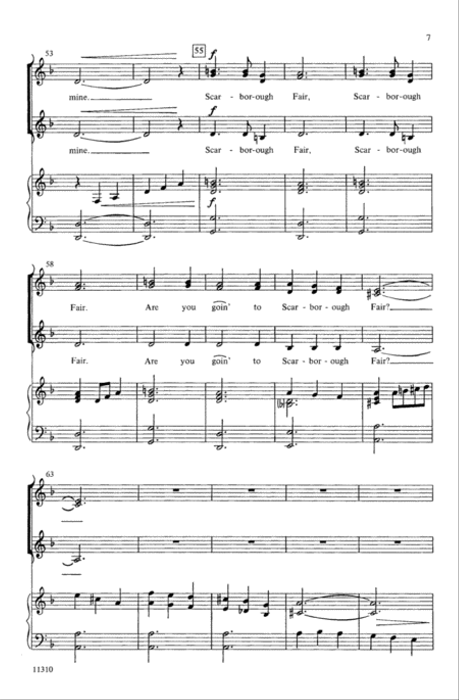 Scarborough Fair Choir scores gallery preview page 5