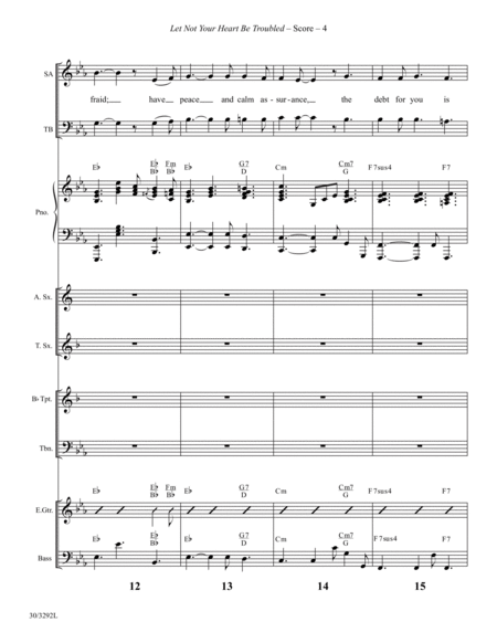 Let Not Your Heart Be Troubled - Instrumental Ensemble Score and Parts - Digital
