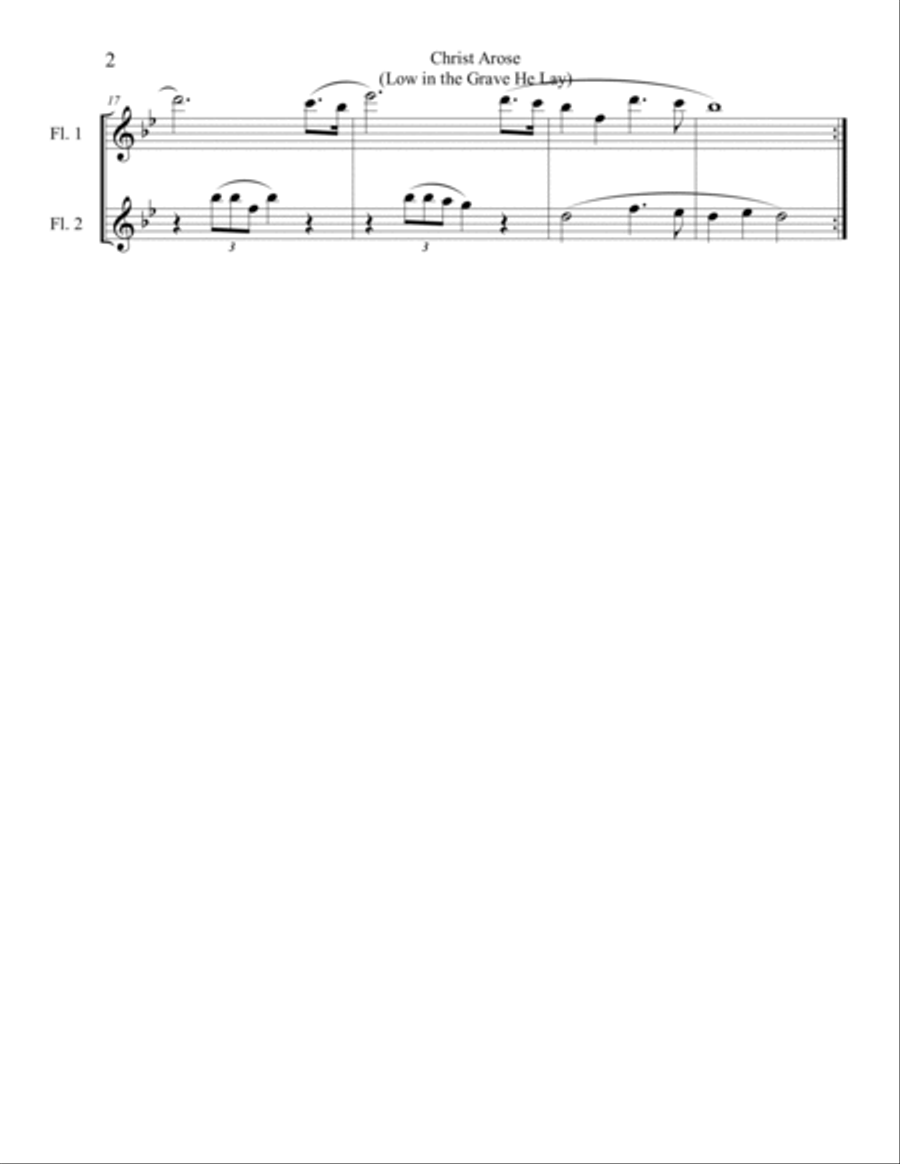 10 Easter Duets for 2 Flutes - Volume 1 Flute Duet scores gallery preview page 6