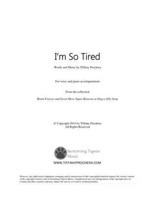 I'm So Tired - From Brain Freezes and Seven More Super Reasons To Sing A SIlly Song