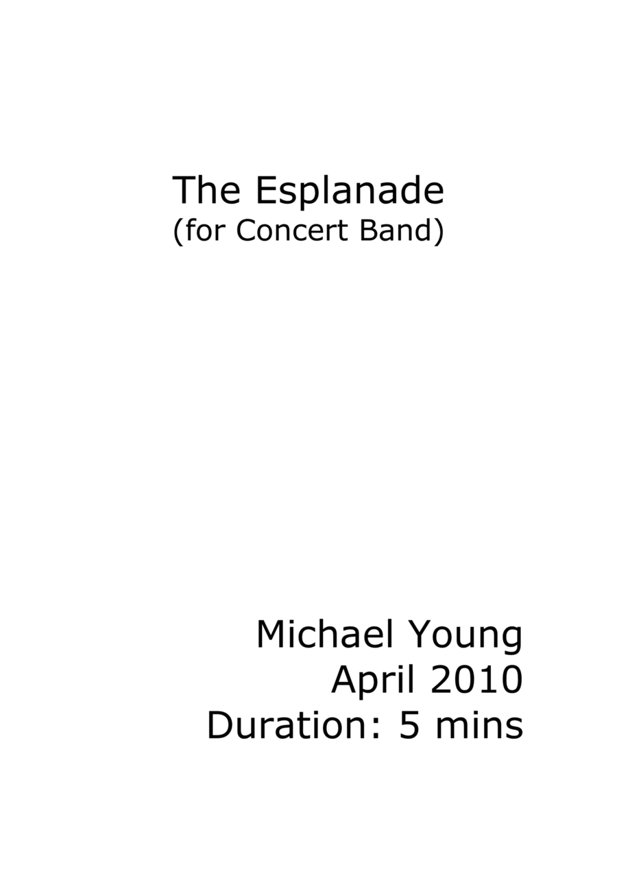 The Esplanade (Concert Band) - Score