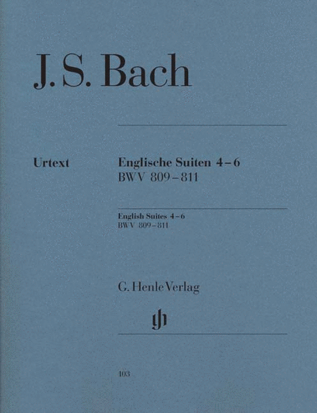 Bach, Johann Sebastian: English suites 4-6