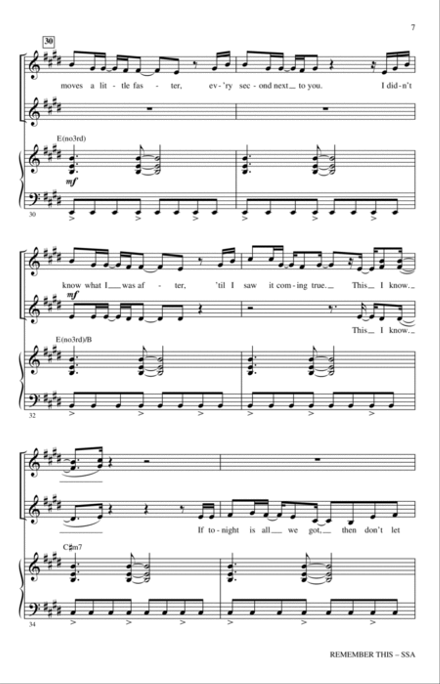 Remember This (arr. Roger Emerson) SSA scores gallery preview page 6