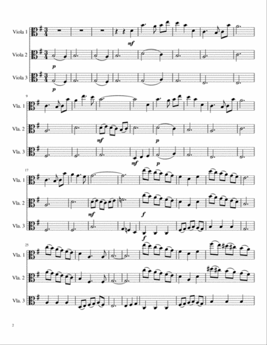 A Discussion For Three Violists-Viola Trio String Trio scores gallery preview page 2