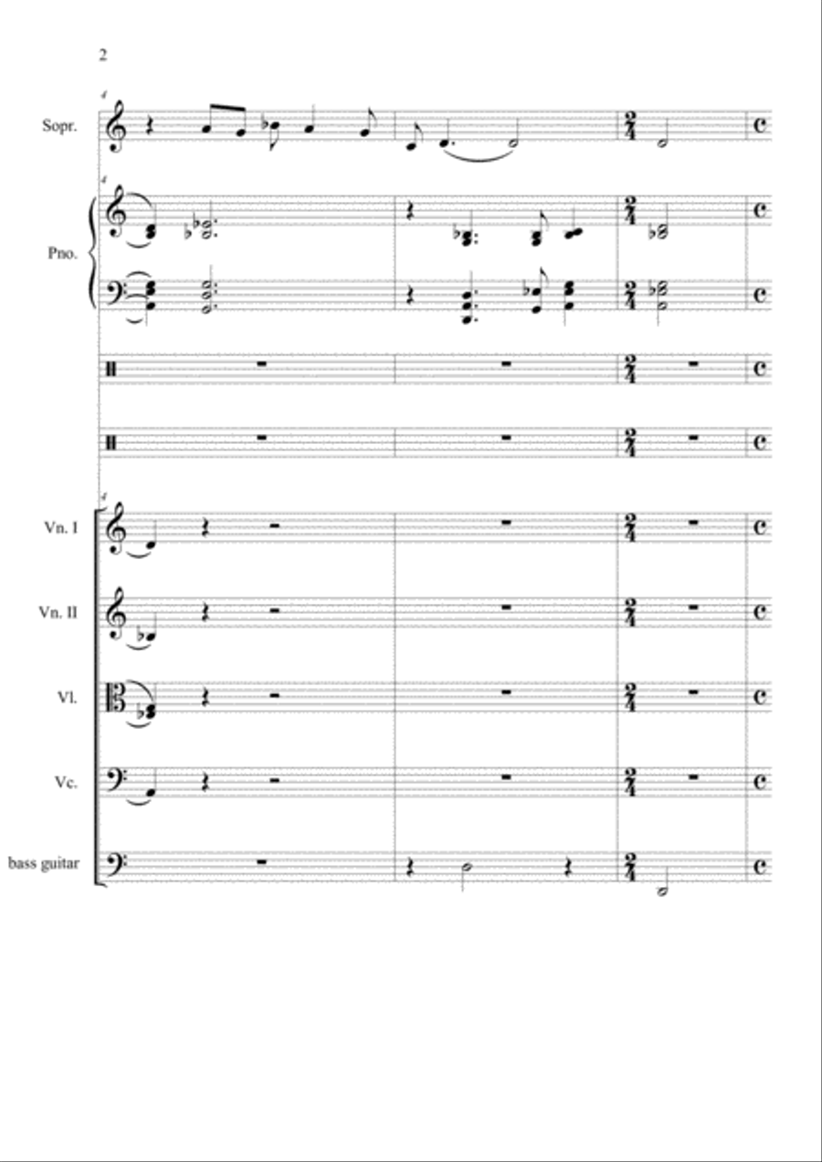 V 120/ Concert for voice and chamber orshestra Jazz Ensemble scores gallery preview page 2