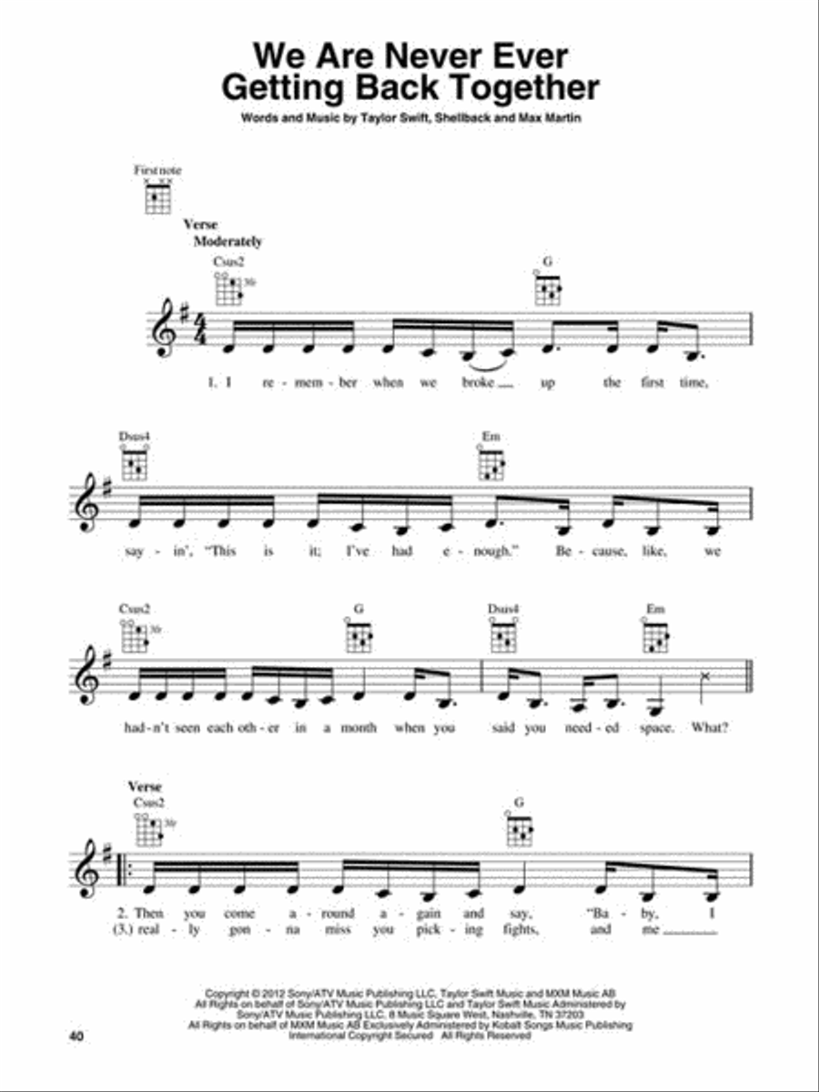 Taylor Swift - Red Electric Guitar scores gallery preview page 4