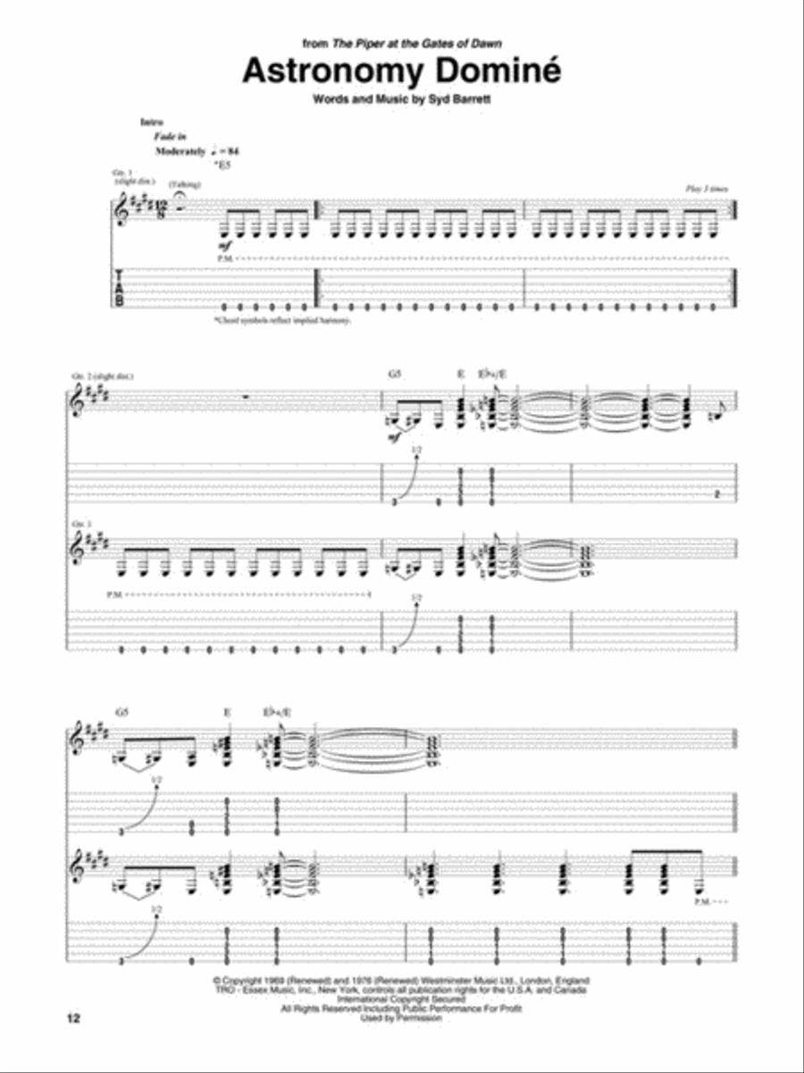 Pink Floyd – Guitar Anthology Electric Guitar scores gallery preview page 4