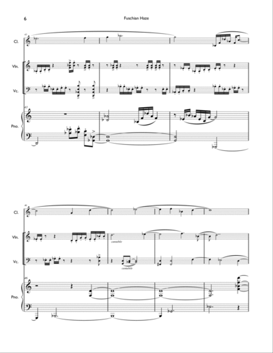 Fuschian Haze (score & parts) Small Ensemble scores gallery preview page 6