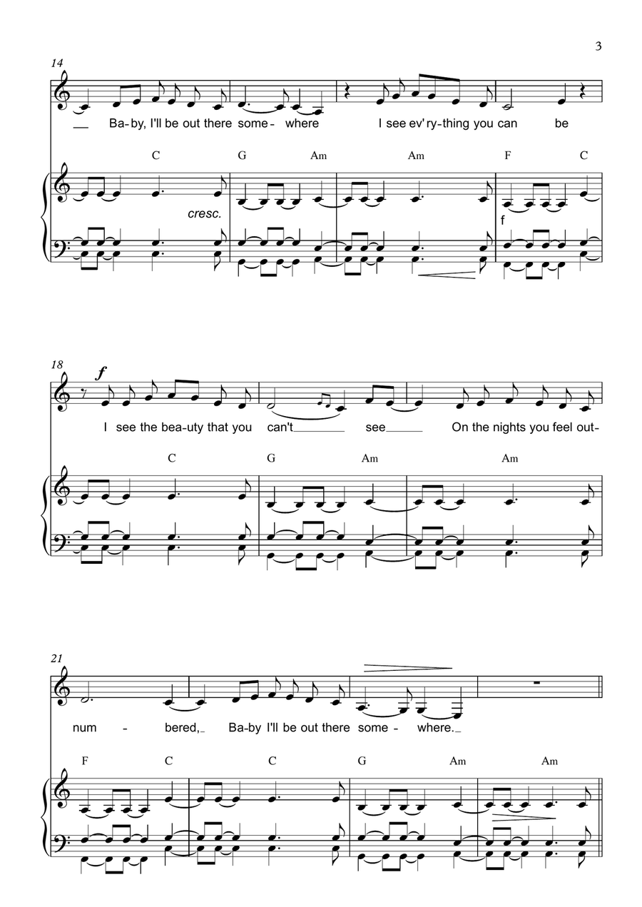 Outnumbered Outnumbered Piano, Vocal scores gallery preview page 3