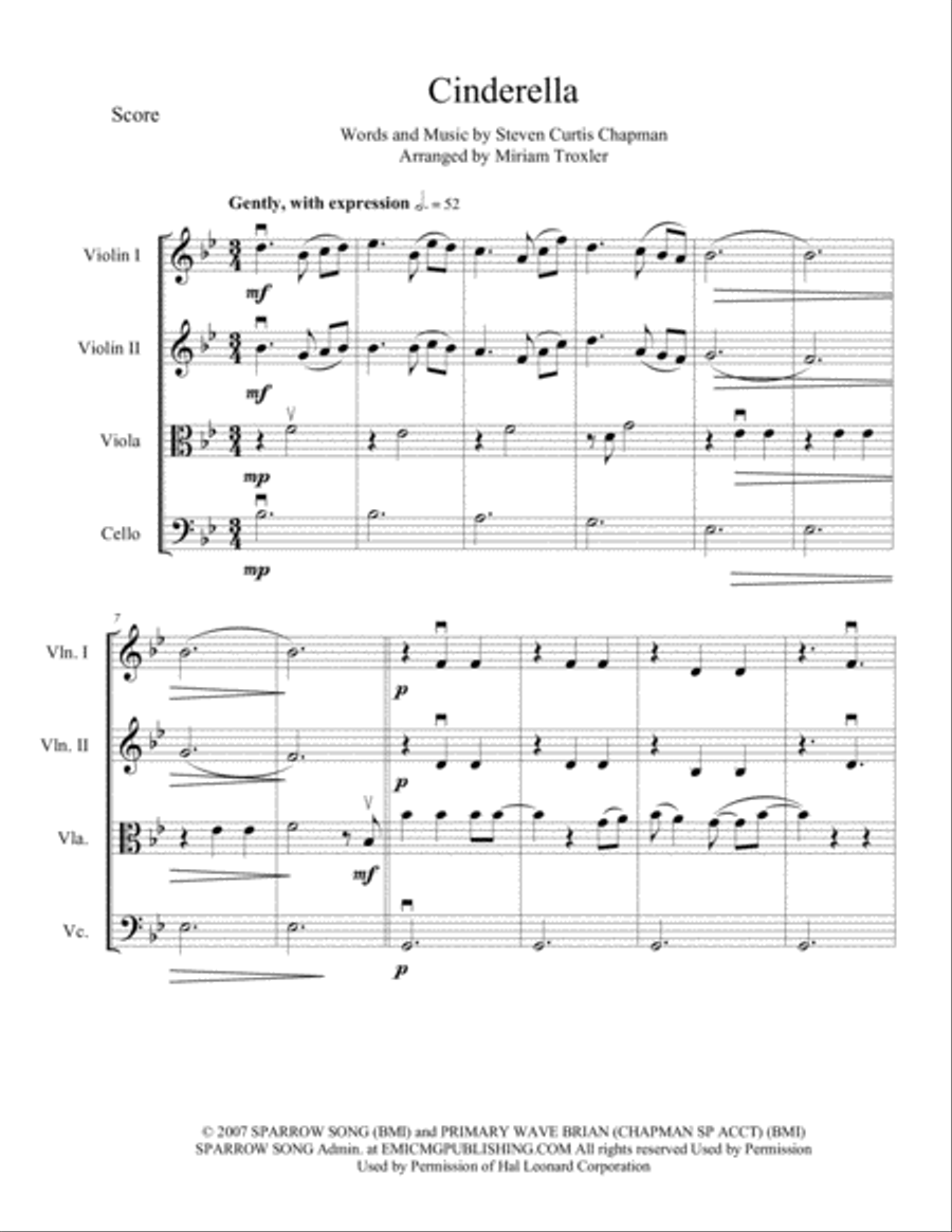 Cinderella String Quartet scores gallery preview page 2