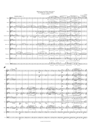 Pierné: Album pour mes Petits Amis Op.14 - 3.La Veillée de L'Ange Gardien - symphonic wind dectet