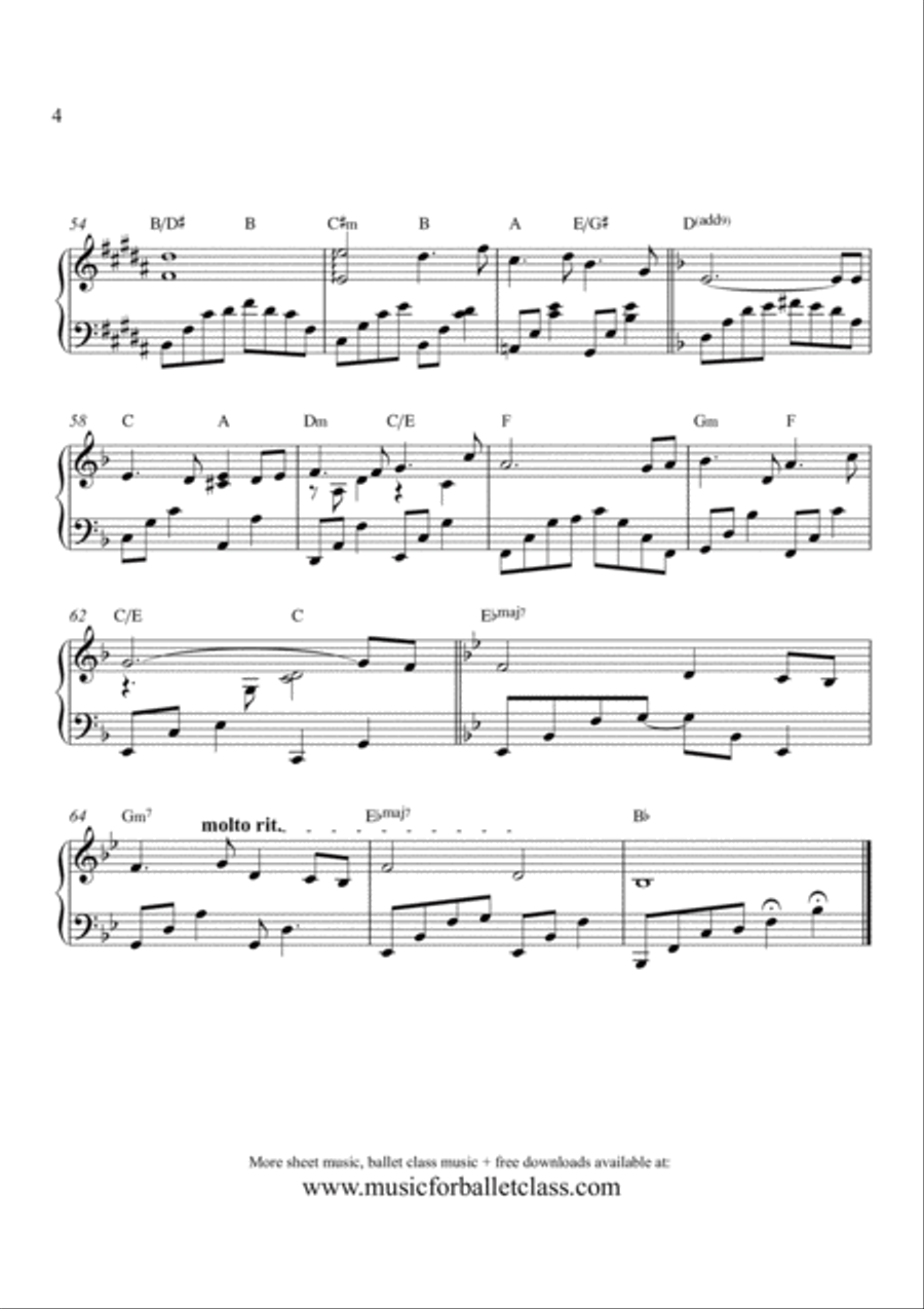 Music for Ballet Class, Vol.2 (25 pieces​​/​​69 pages – PDF download) Piano Solo scores gallery preview page 5