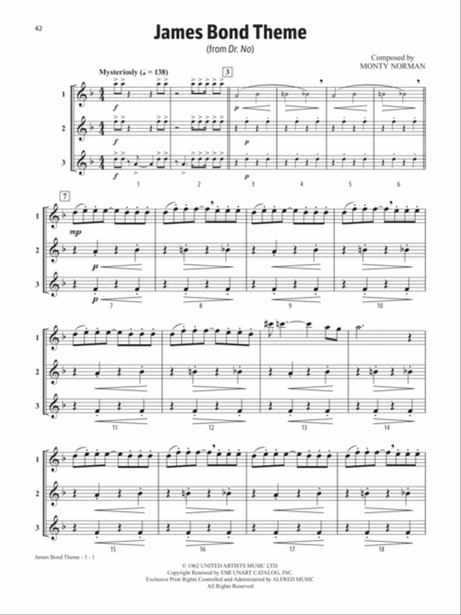 Solos, Duets & Trios for Winds -- Movie Favorites Small Ensemble scores gallery preview page 3