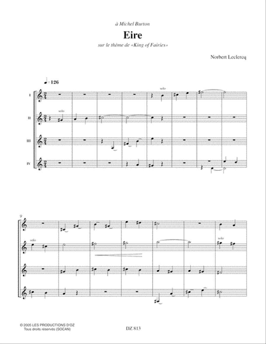 Eire Eire Guitar Ensemble scores gallery preview page 3