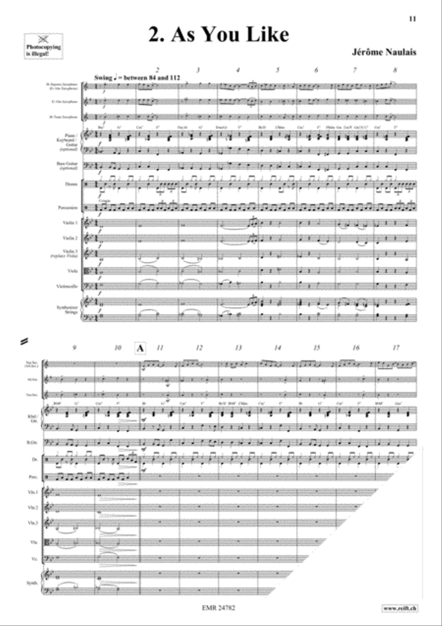 Play With Your Band Volume 1 Saxophone Ensemble scores gallery preview page 5