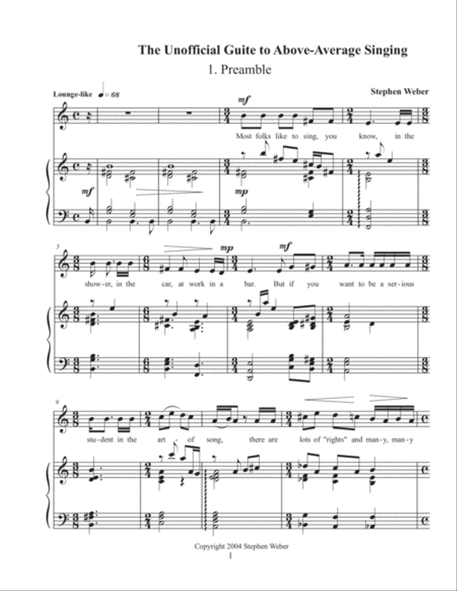 The Unofficial Guide to Above Average Singing for Medium Voice and Piano Medium Voice scores gallery preview page 2