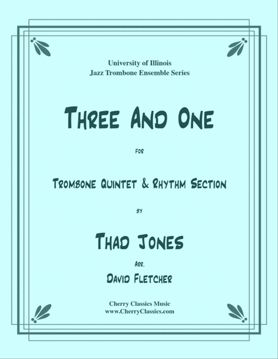 Three and One for Jazz Trombone Quintet & Rhythm Section Trombone scores gallery preview page 1